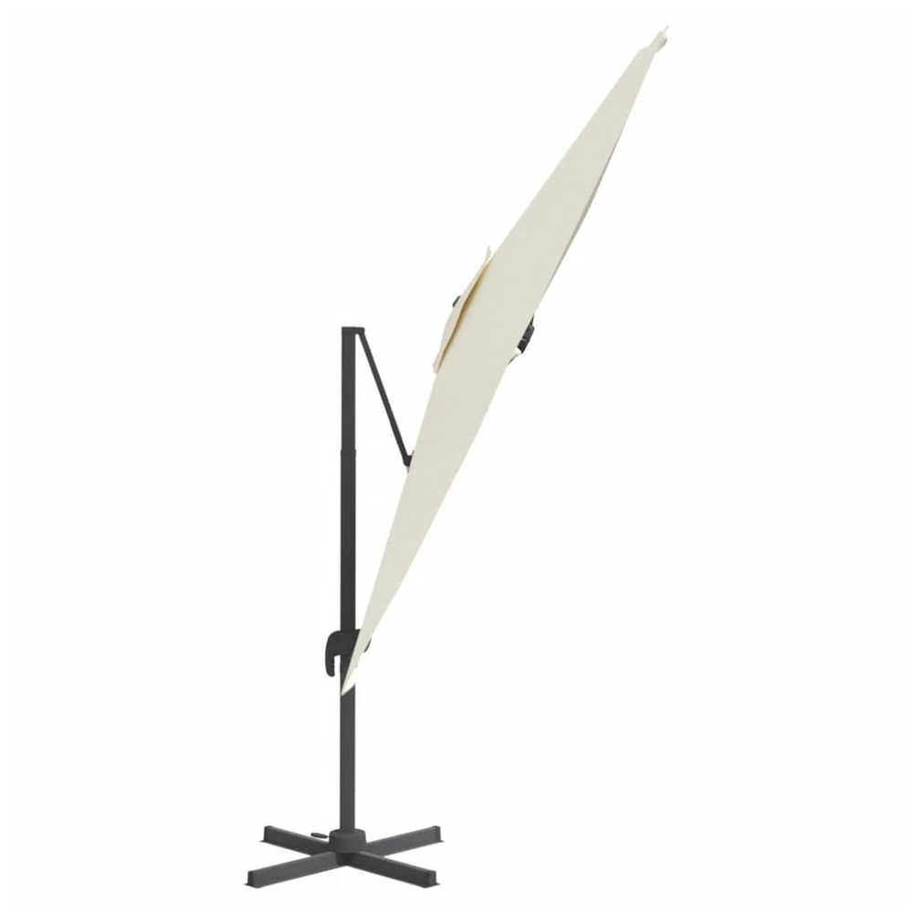 Cantilever Umbrella with Aluminium Pole Sand White 300x300 cm - anydaydirect