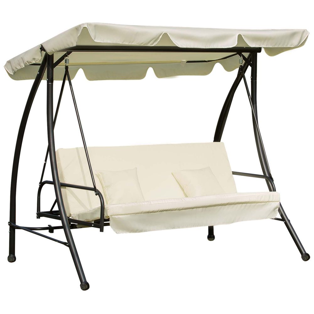 Outsunny 2-in-1 Swing Chair, 200Lx125Wx170H cm - anydaydirect