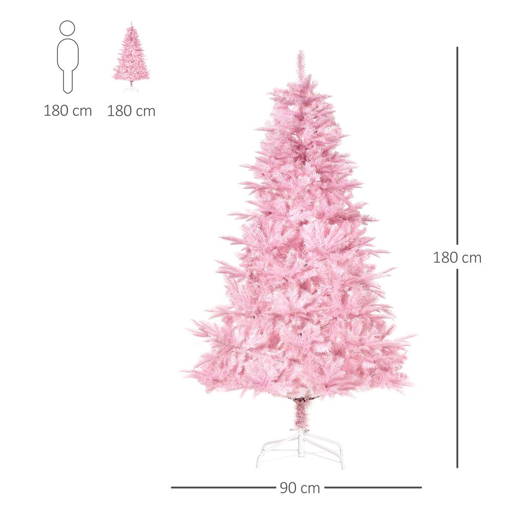 6FT Artificial Christmas Tree Holiday Xmas Automatic Open for Home Party Pink - anydaydirect