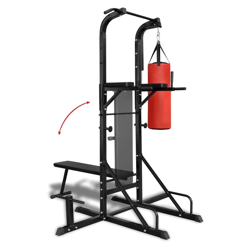 Power Tower with Sit-up Bench and Boxing Bag - anydaydirect
