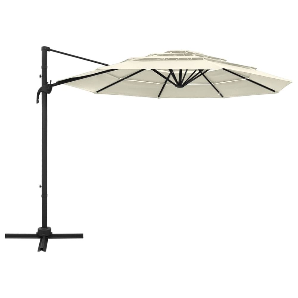 4-Tier Parasol with Aluminium Pole 3x3 m - anydaydirect