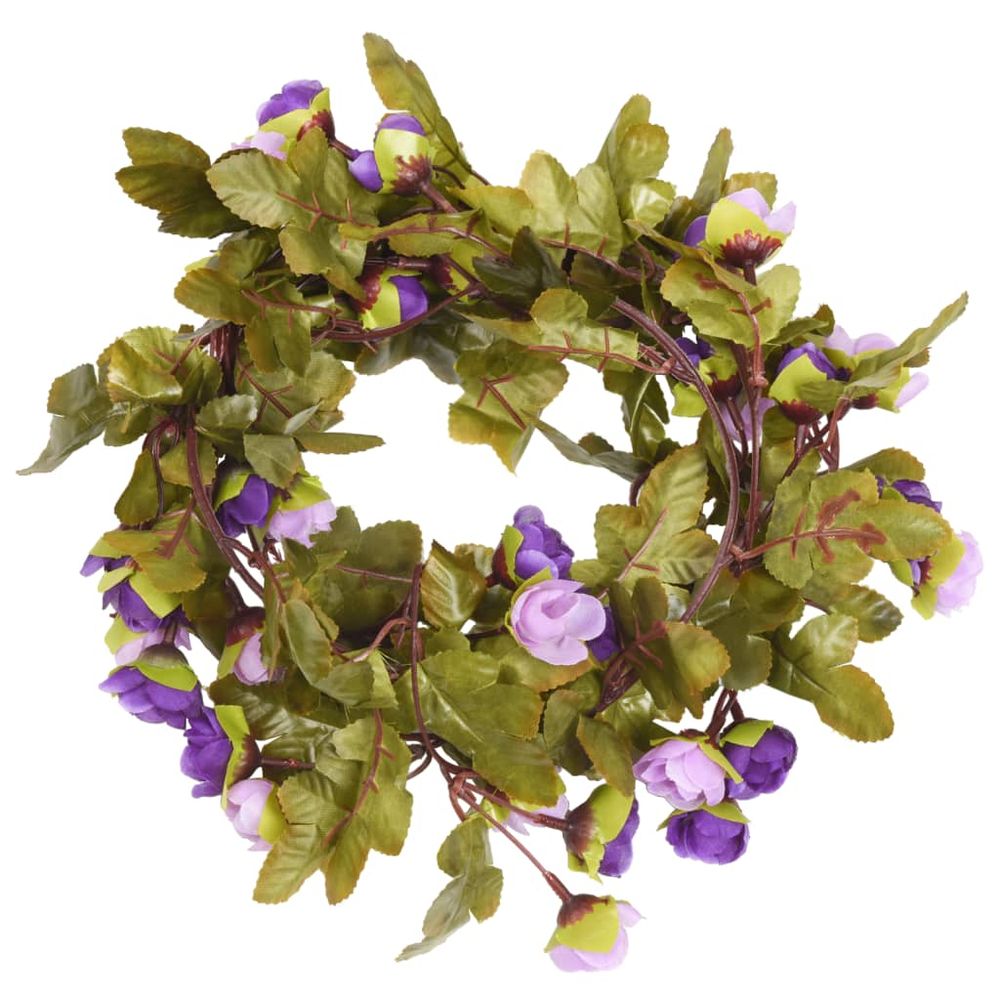 vidaXL Artificial Flower Garlands 6 pcs Light Purple 215 cm - anydaydirect