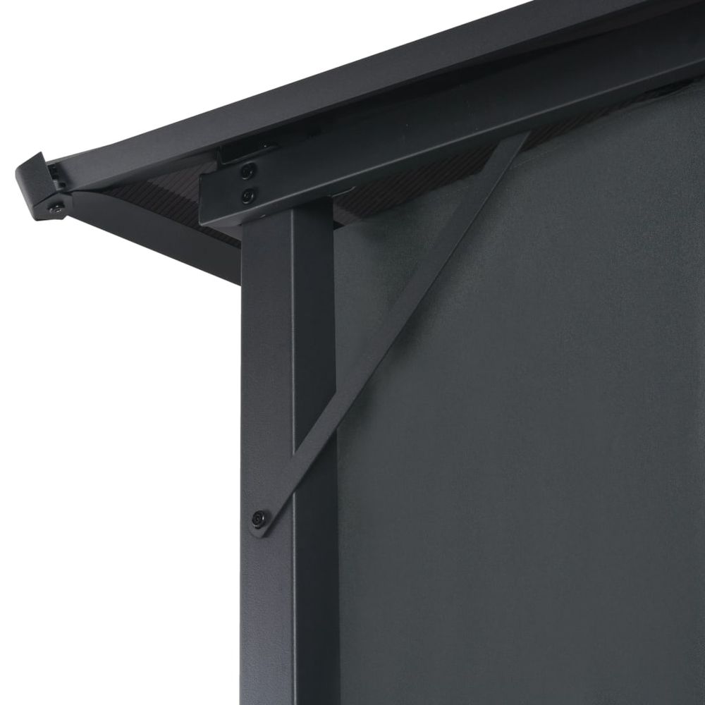 Gazebo with Curtain Aluminium 3x3 m Black - anydaydirect
