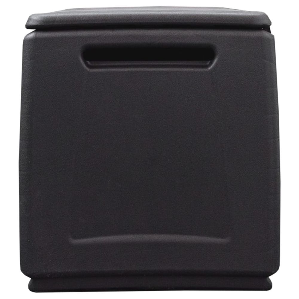 Garden Storage Box 54x53x57 cm 130 L Dark Grey and Black - anydaydirect