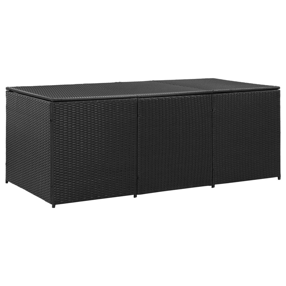 Garden Storage Box Poly Rattan - anydaydirect