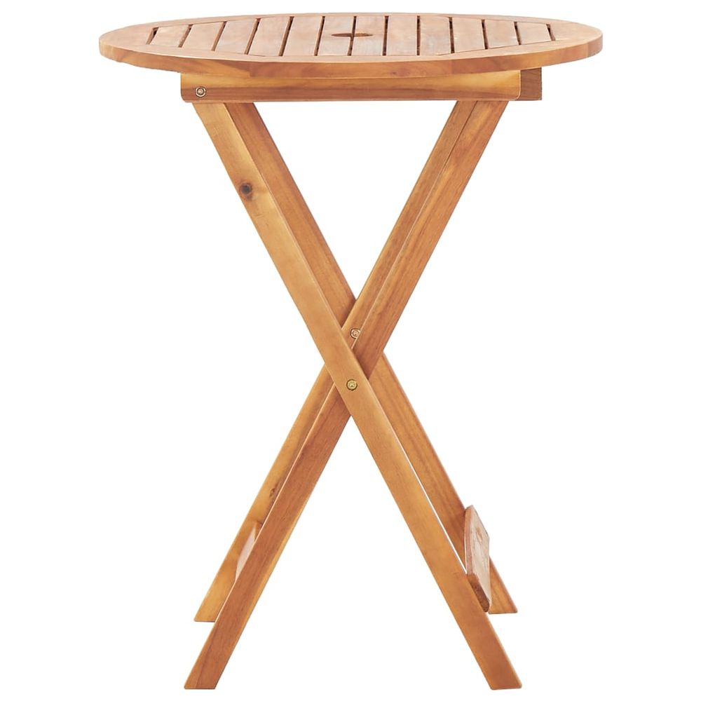 Folding Garden Table 60x75 cm Solid Acacia Wood - anydaydirect