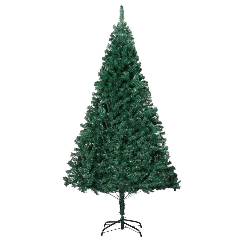 Artificial Christmas Tree with Thick Branches Green & White 150 cm to 240 - anydaydirect