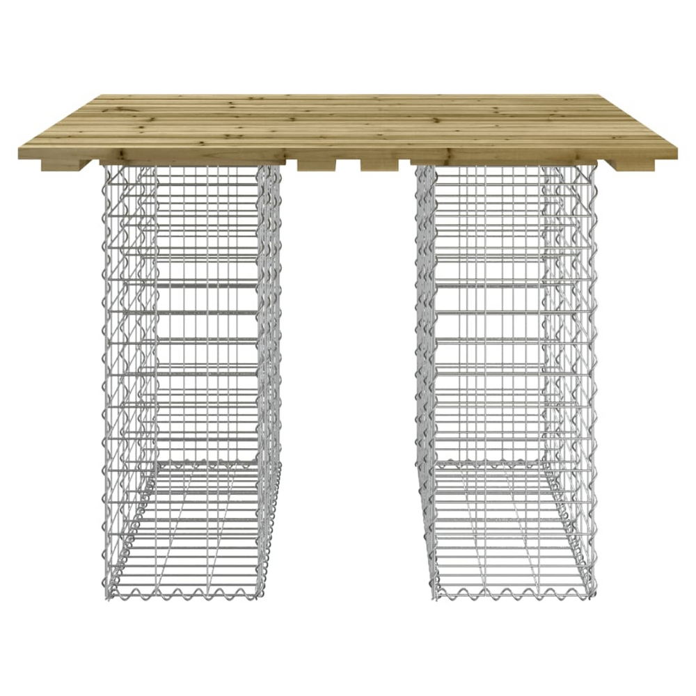 vidaXL Garden Bench Gabion Design 100x102x72 cm Impregnated Wood Pine - anydaydirect