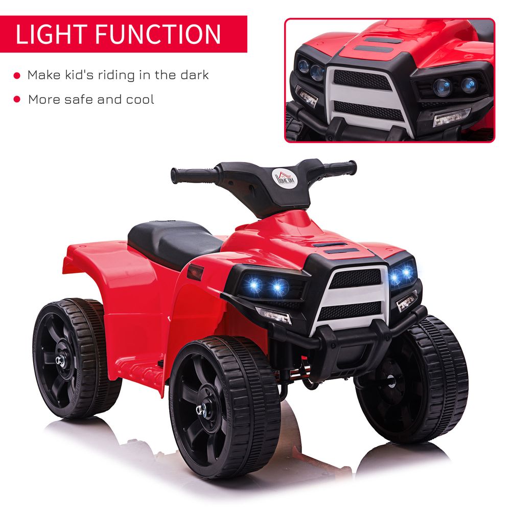 6 V Kids Ride on Cars Electric ATV for 18-36 months Toddlers Black+Red - anydaydirect