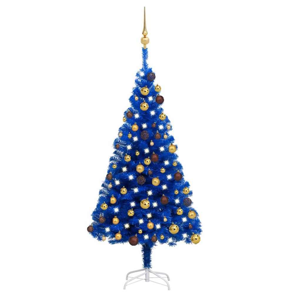 Artificial Christmas Tree with LEDs&Ball Set 120 cm  to 240cm PVC - anydaydirect