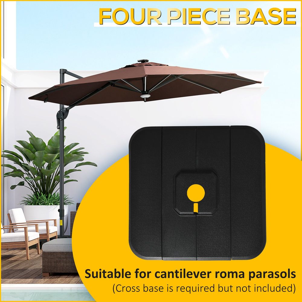 Set of 4 Cantilever Parasol Base Stand Outdoor Umbrella Weights - anydaydirect