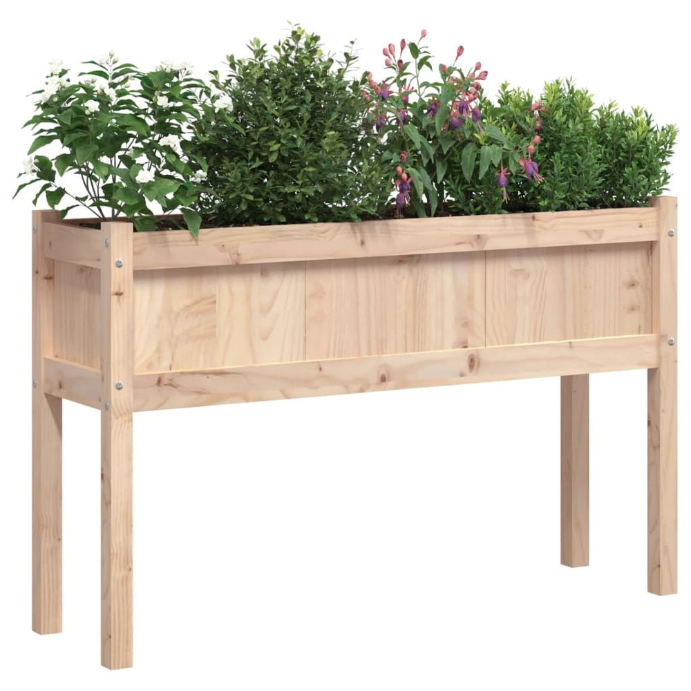 vidaXL Garden Planters 2 pcs with Legs Solid Wood Pine - anydaydirect