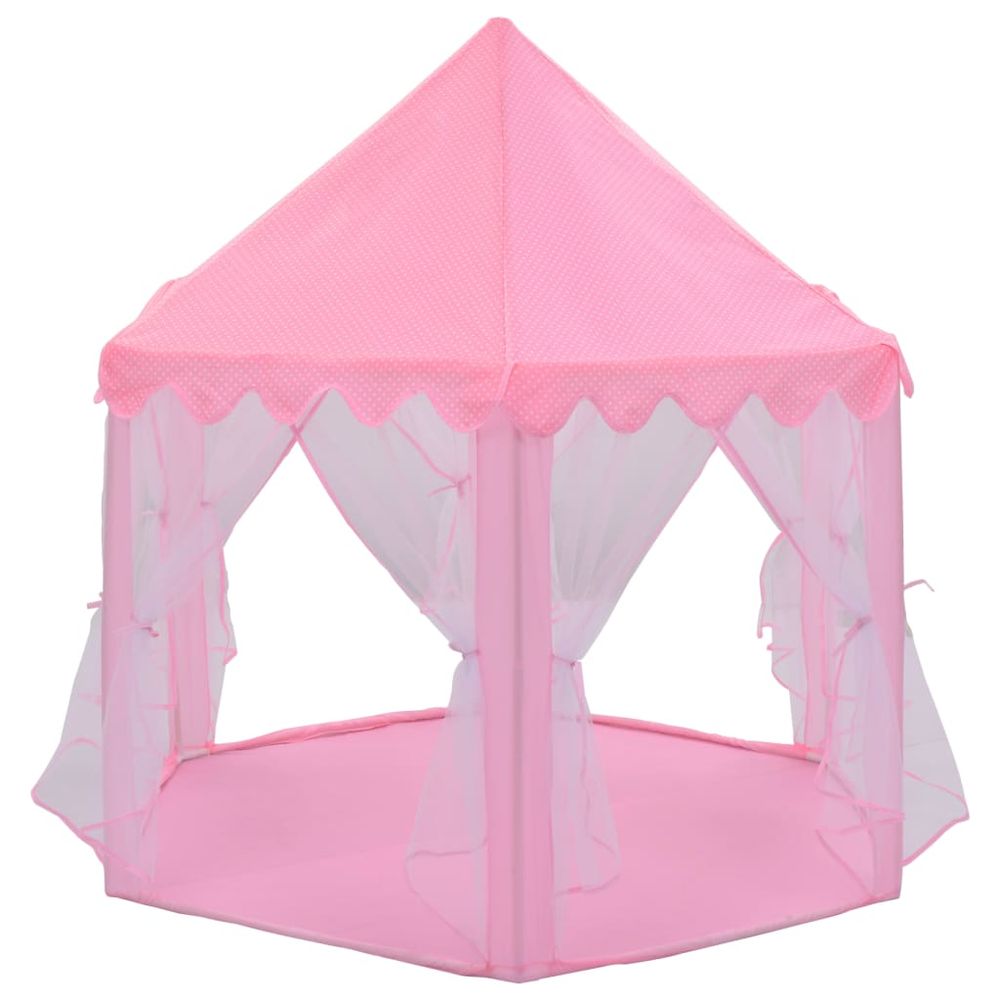 Princess Play Tent with 250 Balls Pink 133x140 cm - anydaydirect