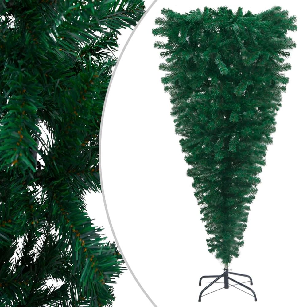 Upside-down Artificial Christmas Tree with Stand Green 120 cm - anydaydirect