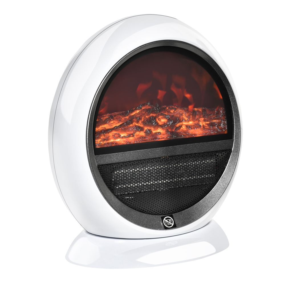 Free standing Electric Fireplace Flame Effect Rotatable Overheating Protection - anydaydirect