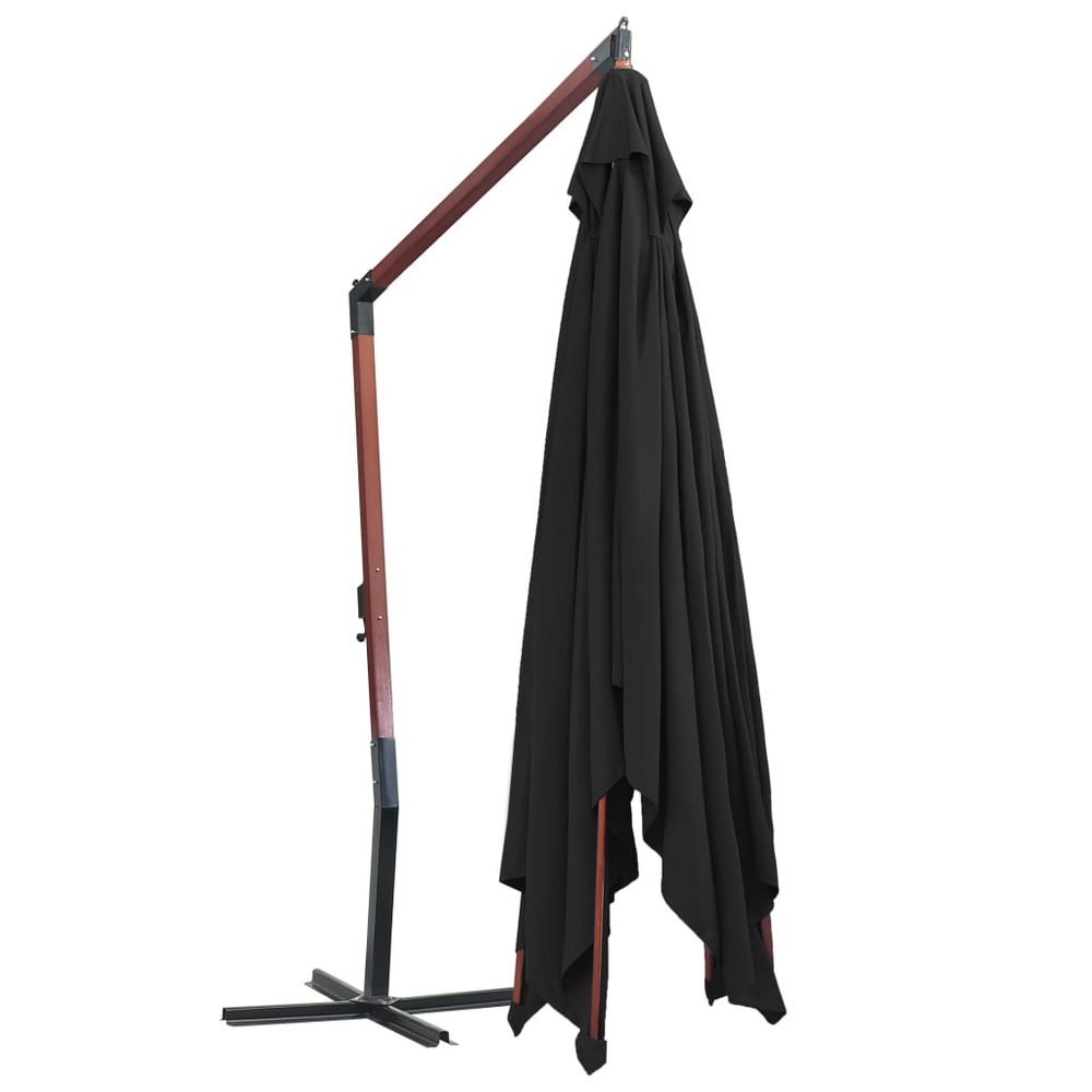 Hanging Parasol with Wooden Pole 400x300 cm - anydaydirect