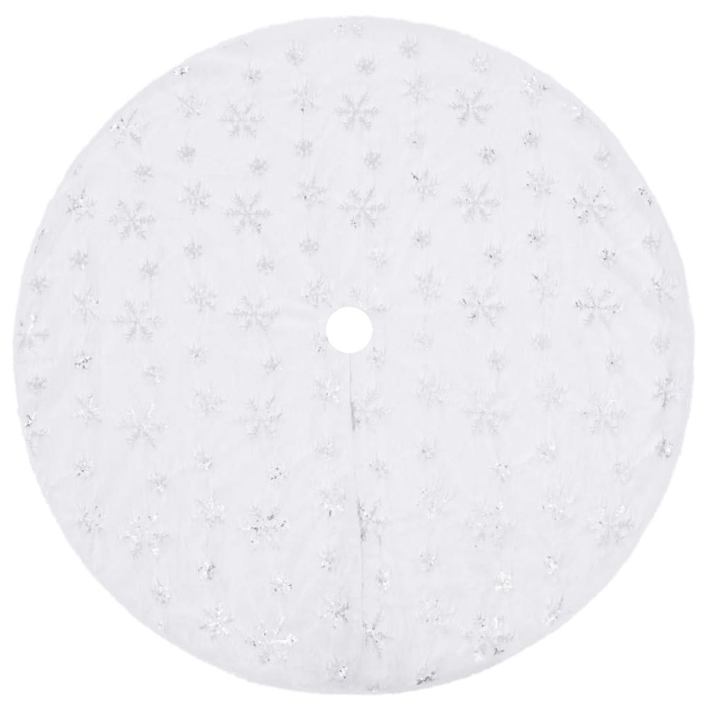 Luxury Christmas Tree Skirt White 90 cm Faux - anydaydirect