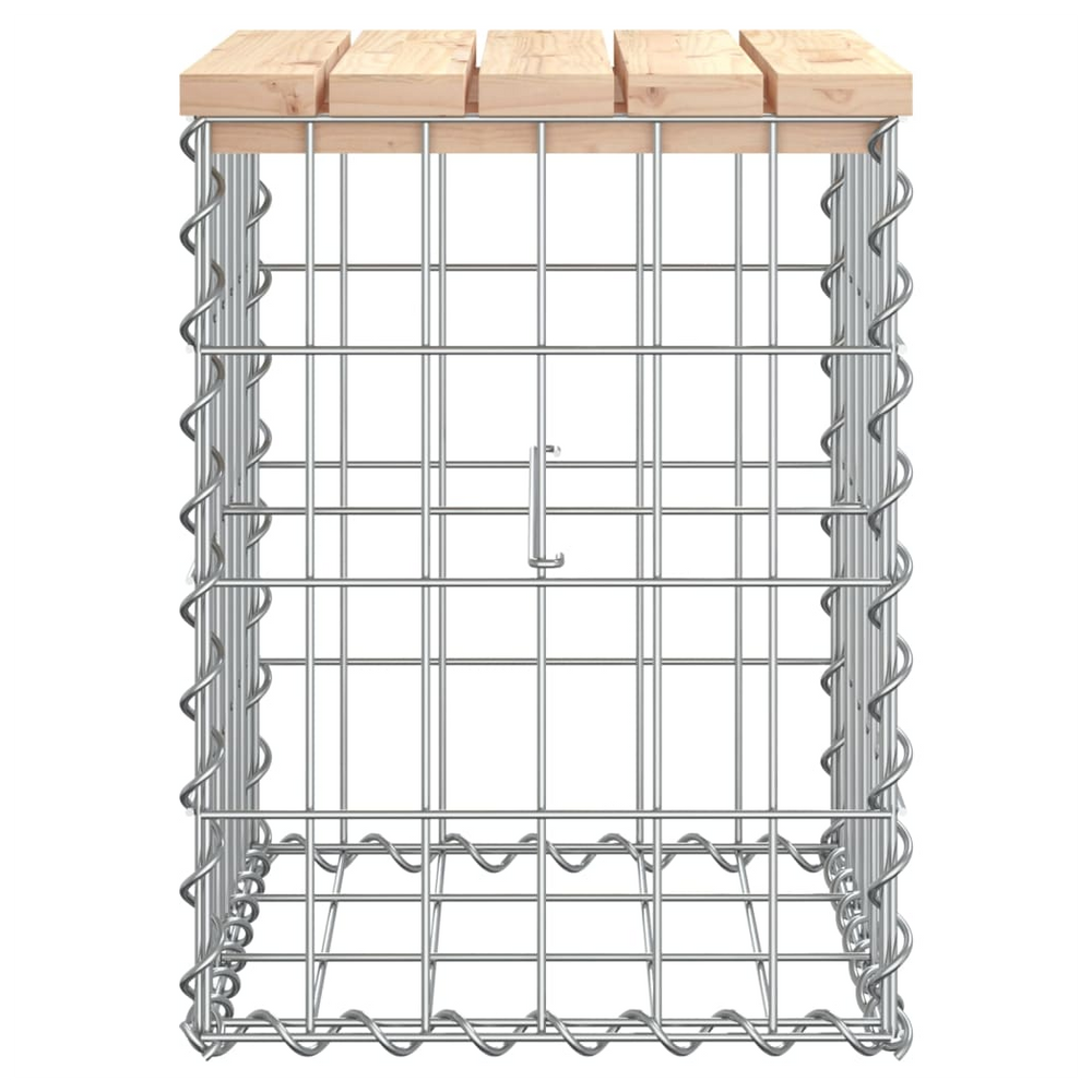 vidaXL Garden Bench Gabion Design 33x31x42 cm Solid Wood Pine - anydaydirect