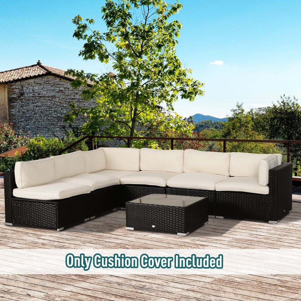 12-Piece Cusion Replacement for Outdoor Garden Rattan Furniture Beige - anydaydirect
