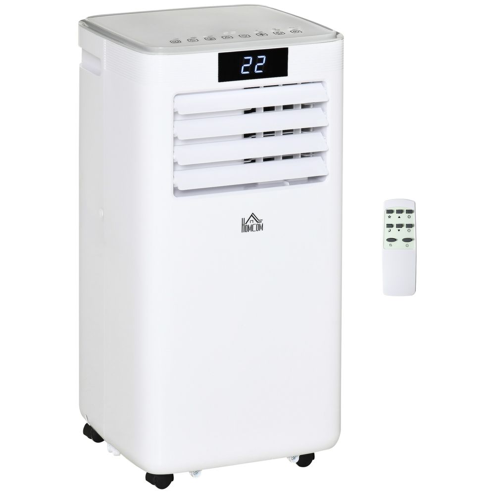 7000 BTU Mobile Air Conditioner Indoor Portable AC Unit w/ RC, White HOMCOM - anydaydirect