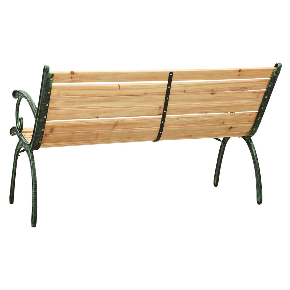 Garden Bench 116 cm Cast Iron and Solid Wood Fir - anydaydirect