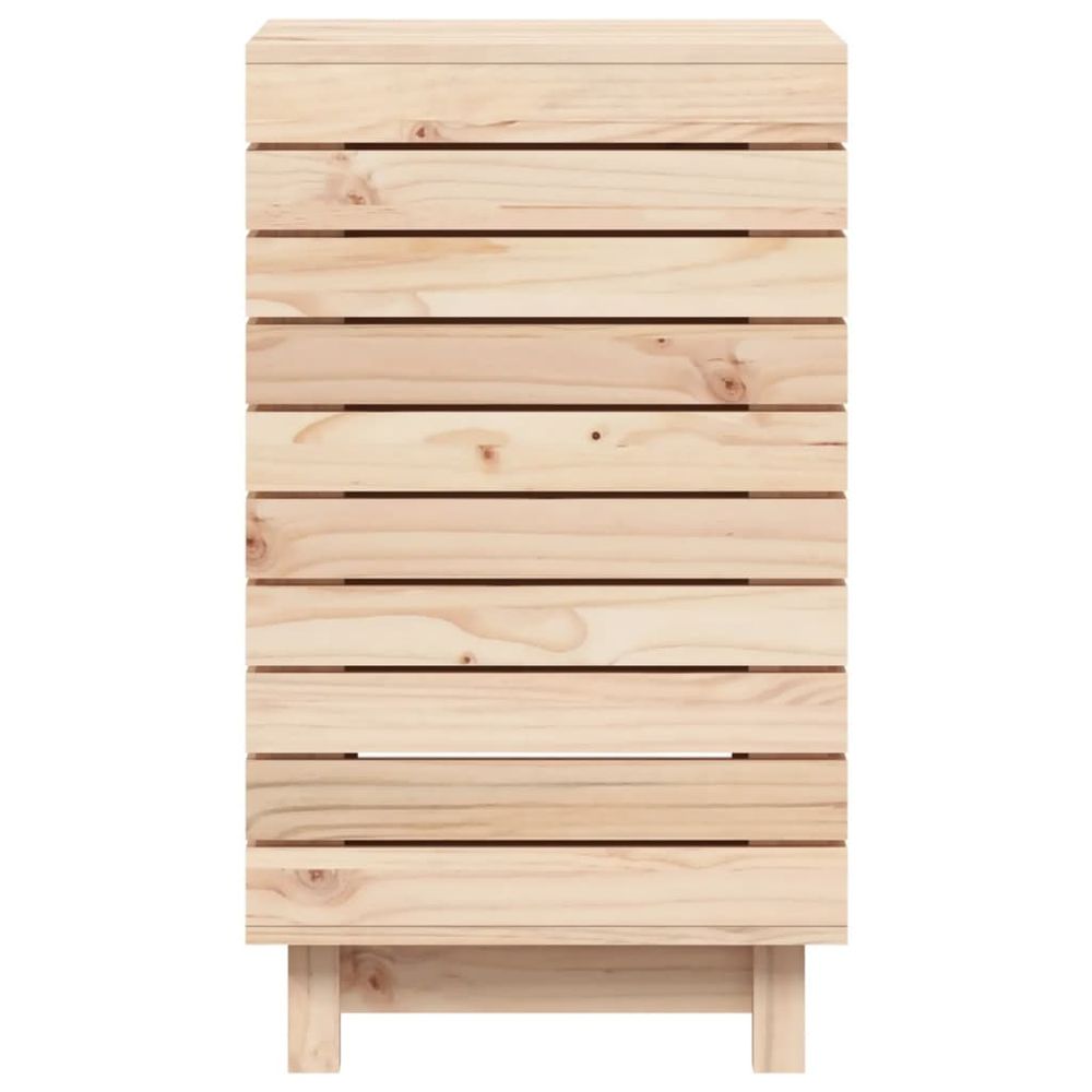 vidaXL Laundry Basket 44x44x76 cm Solid Wood Pine - anydaydirect