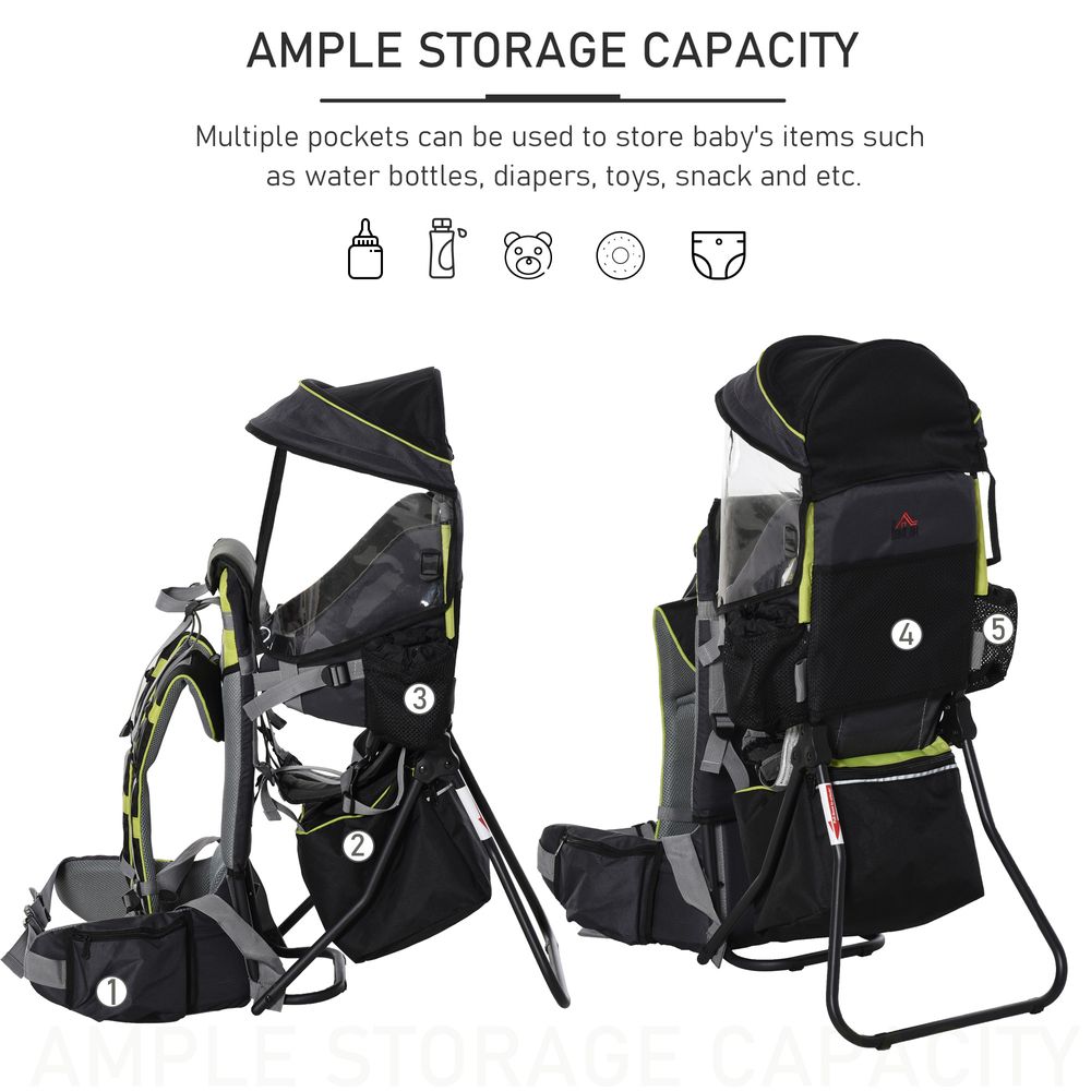 Baby Hiking Backpack Carrier Detachable Rain Cover for Toddlers  HOMCOM - anydaydirect