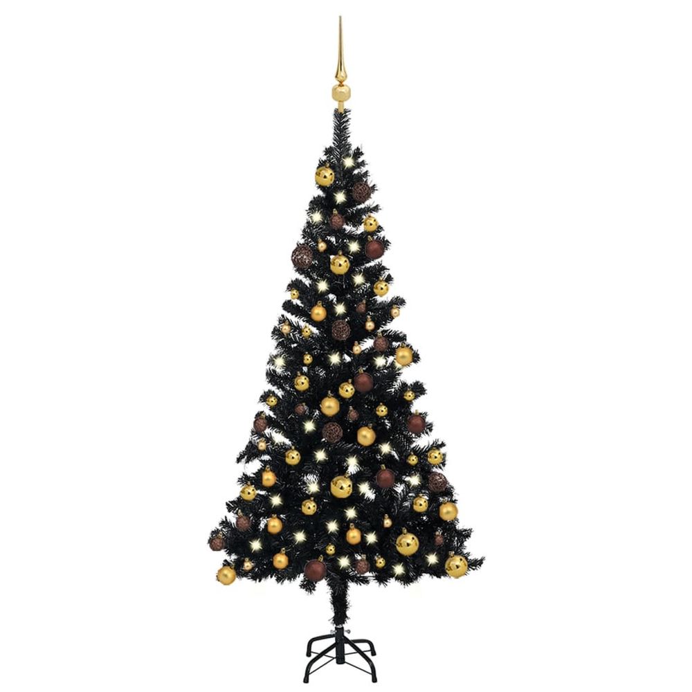 Artificial Christmas Tree with LEDs&Ball Set 120 cm  to 240cm PVC - anydaydirect