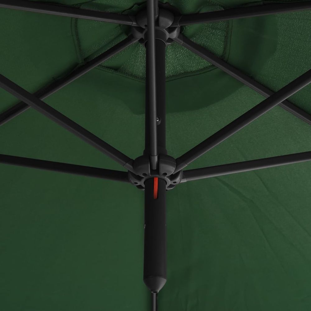 Garden Double Parasol with Steel Pole 600 cm - anydaydirect