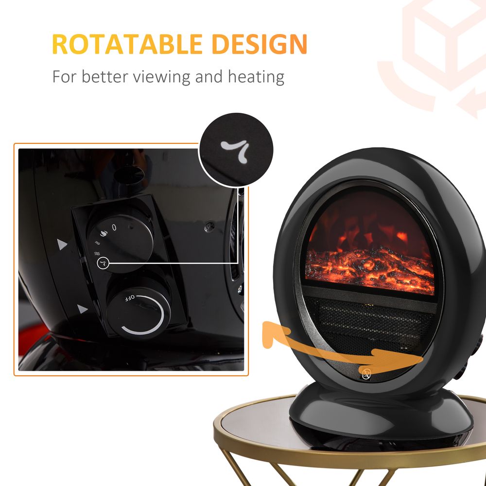 Free standing Electric Fireplace Heater  Rotatable Head Overheating Protection - anydaydirect