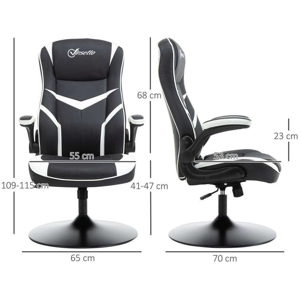 Racing Office Chair PVC Leather Computer Gaming Height Adjustable - anydaydirect