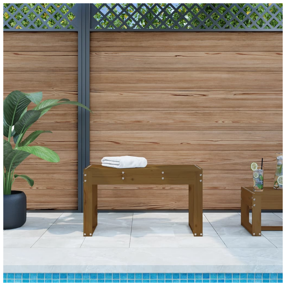 vidaXL Garden Bench Honey Brown 80x38x45 cm Solid Wood Pine - anydaydirect