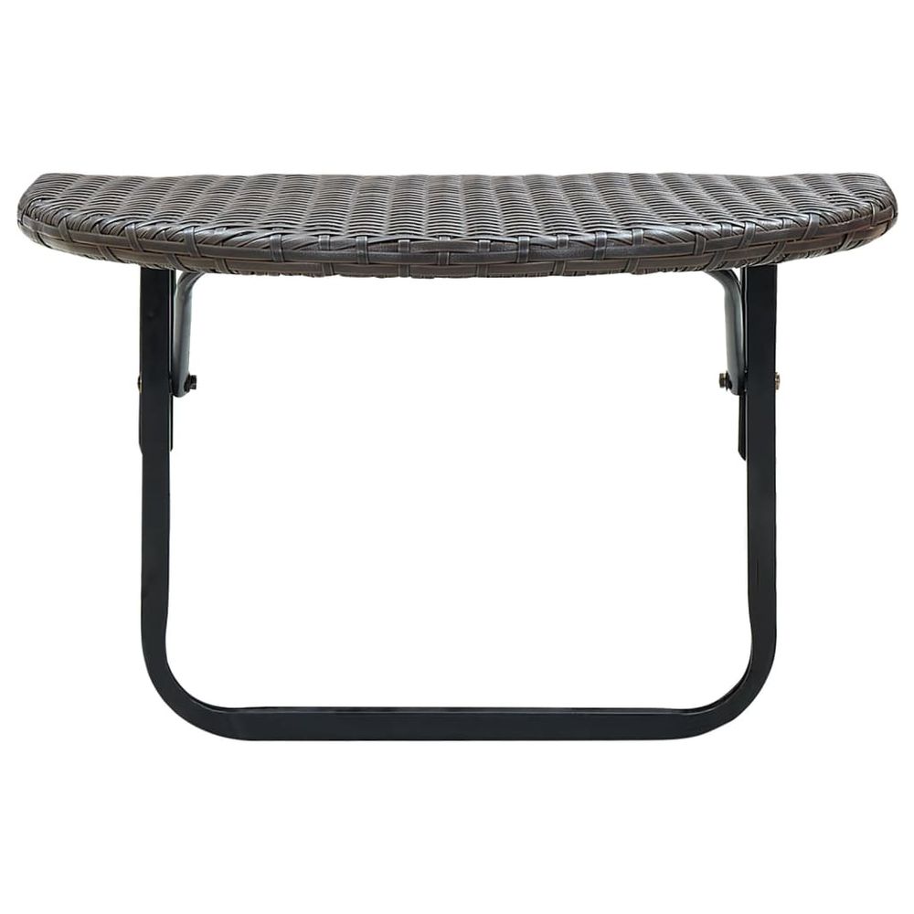 Balcony Table Brown 60x60x40 cm Poly Rattan - anydaydirect