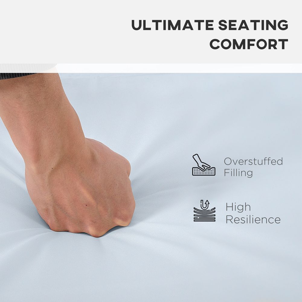 Seat Cushion Pads for Rattan Furniture, 3 PCs Garden Furniture Cushions, Grey - anydaydirect