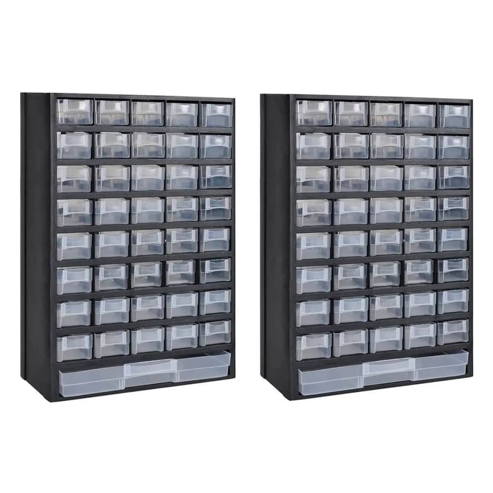 41-Drawer Storage Cabinet Tool Box 2 pcs Plastic - anydaydirect