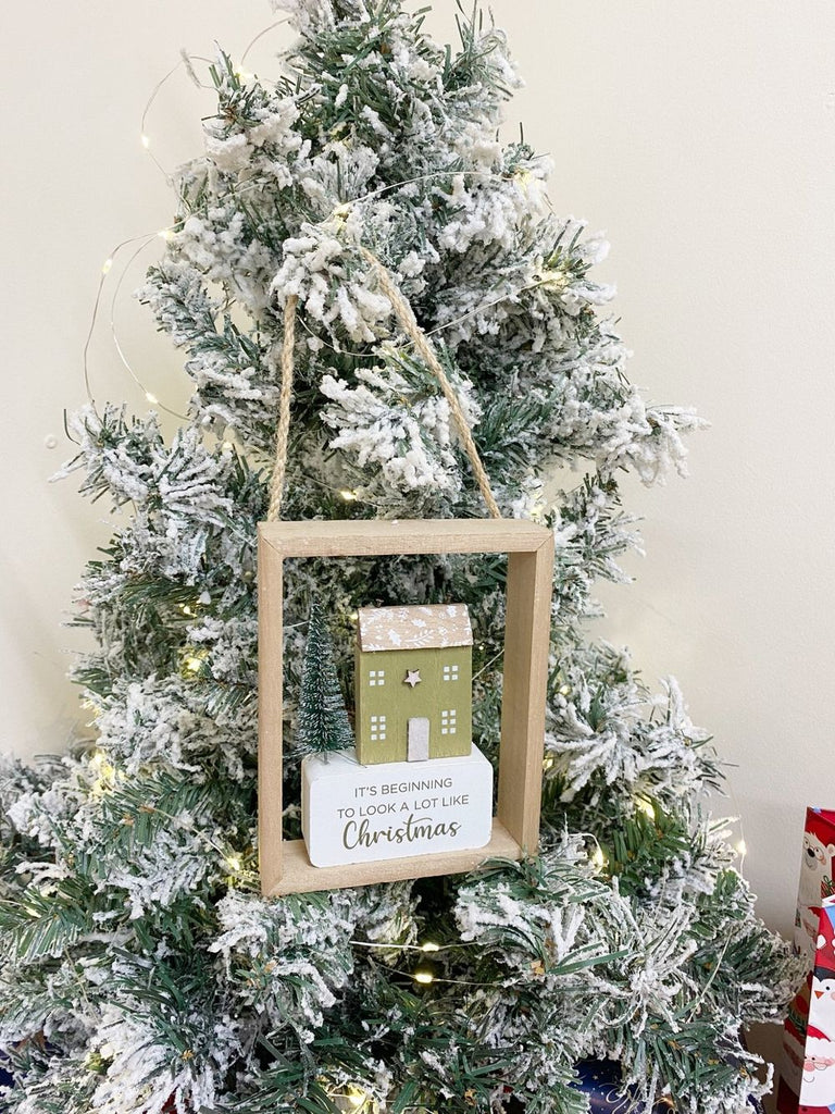 Christmas House Hanging Decoration 15cm - anydaydirect