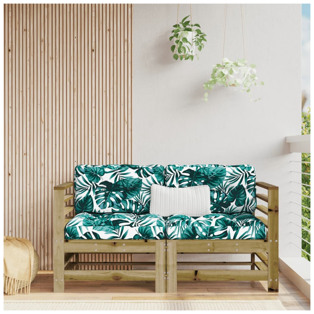 vidaXL Corner Sofas with Cushions 2 pcs Impregnated Wood Pine - anydaydirect