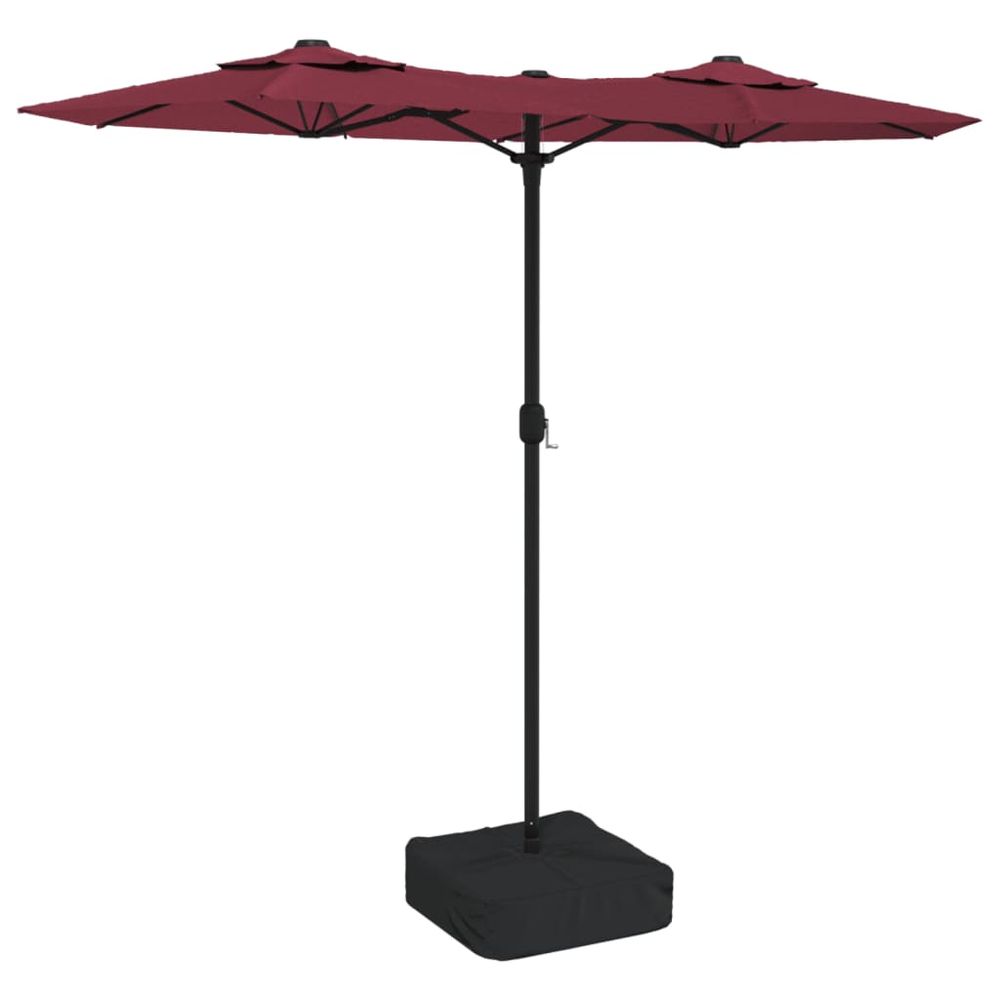 Double-Head Parasol Bordeaux Red 316x240 cm - anydaydirect