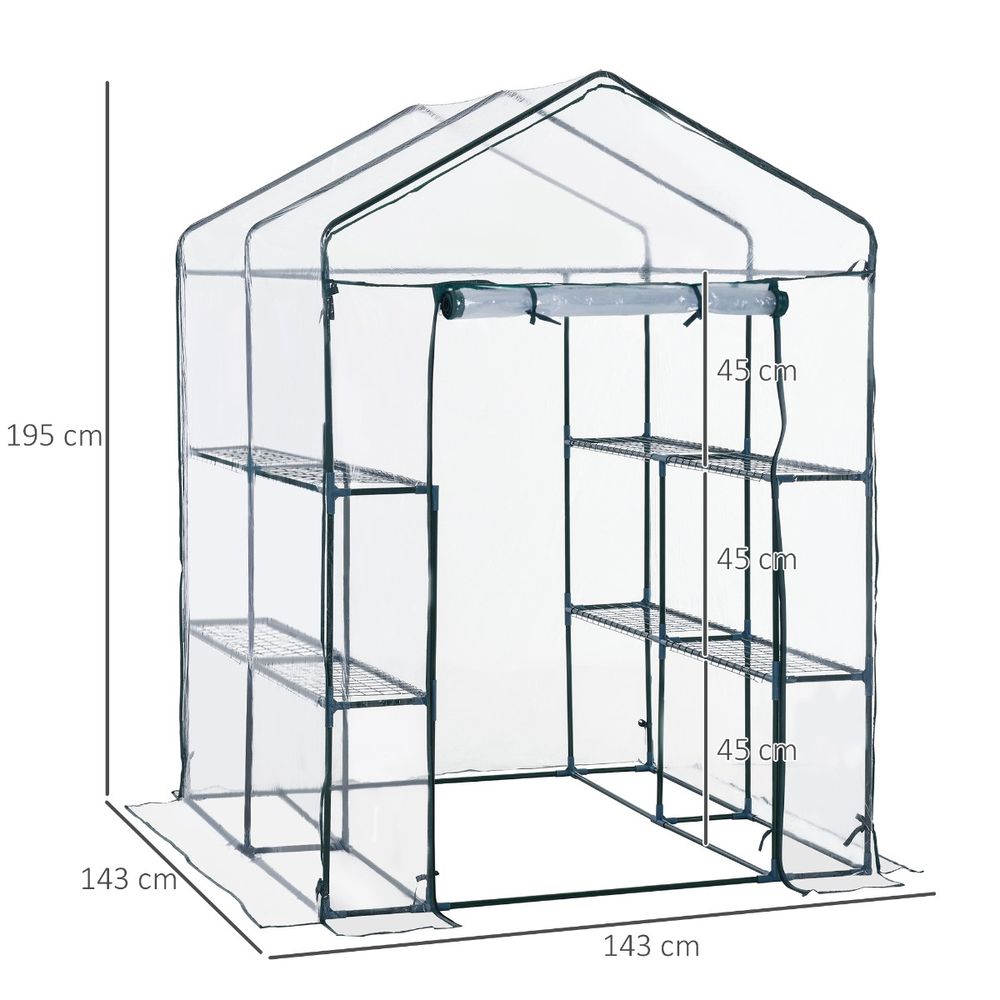 Steel Frame Greenhouse Steel Frame, 2 Shelves - anydaydirect