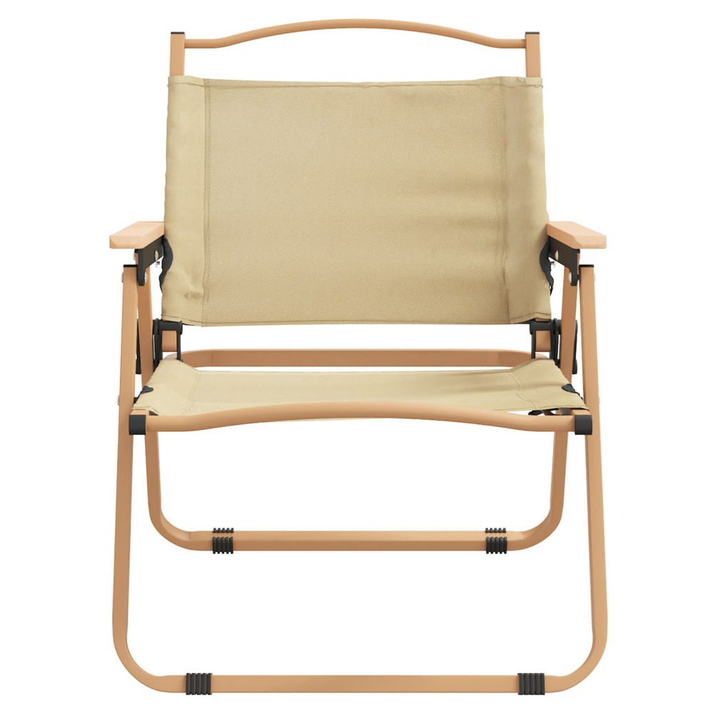 Camping Chairs 2 pcs Beige 54x43x59cm Oxford Fabric - anydaydirect