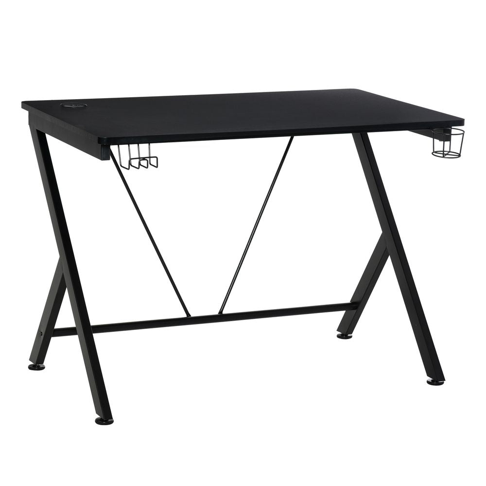 Gaming Desk Computer Table Metal Frame  Black - anydaydirect