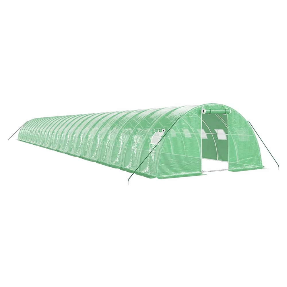 vidaXL Greenhouse with Steel Frame Green 96 m² 24x4x2 m - anydaydirect