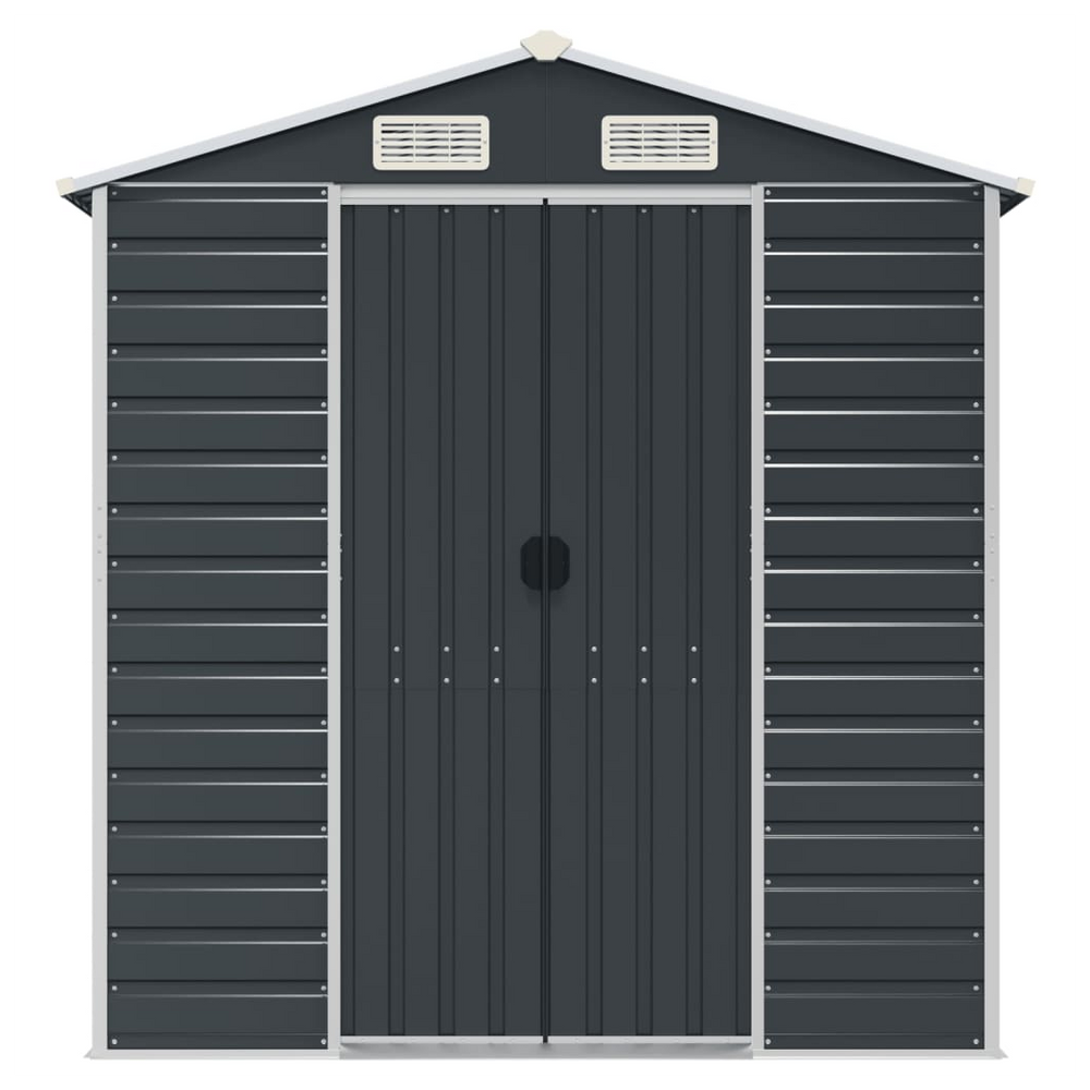 vidaXL Garden Shed Anthracite 191x725x198 cm Galvanised Steel - anydaydirect