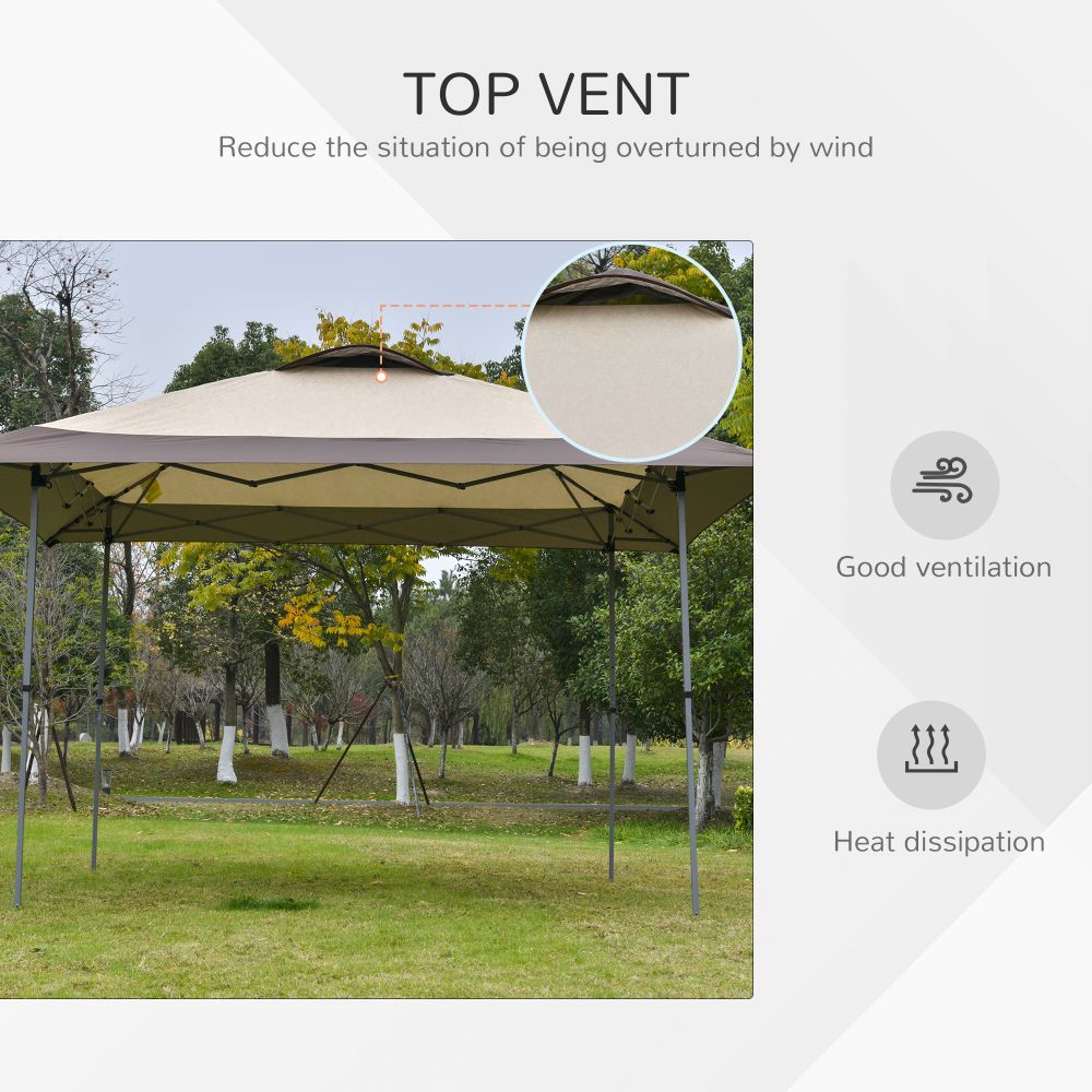 4 x 4m Pop Up Tent Gazebo Outdoor w/ Adjustable Legs and Roller Bag Outsunny - anydaydirect