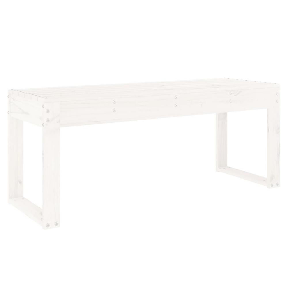 vidaXL Garden Bench White 110x38x45 cm Solid Wood Pine - anydaydirect