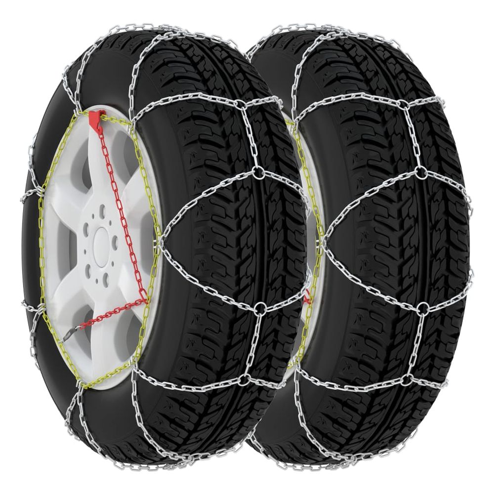 vidaXL Car Tyre Snow Chains 2 pcs 9 mm KN60 - anydaydirect