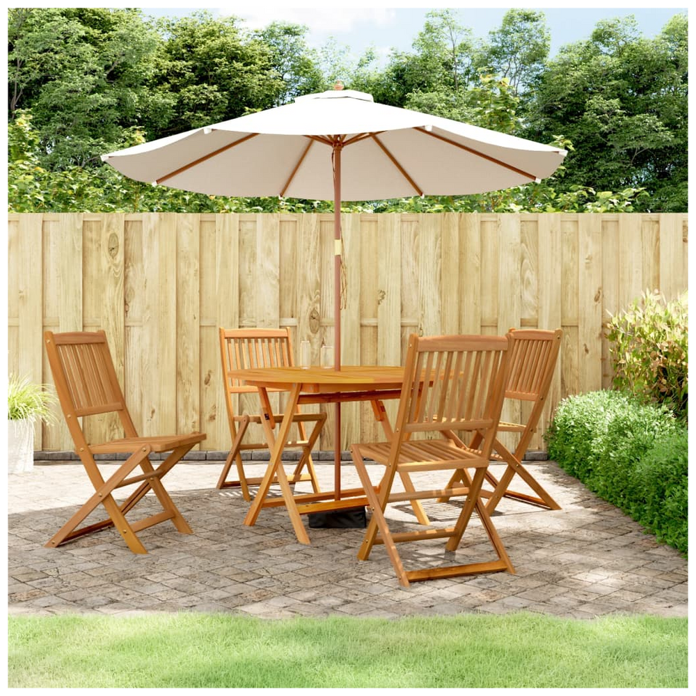 vidaXL 5 Piece Garden Dining Set Solid Wood Acacia - anydaydirect