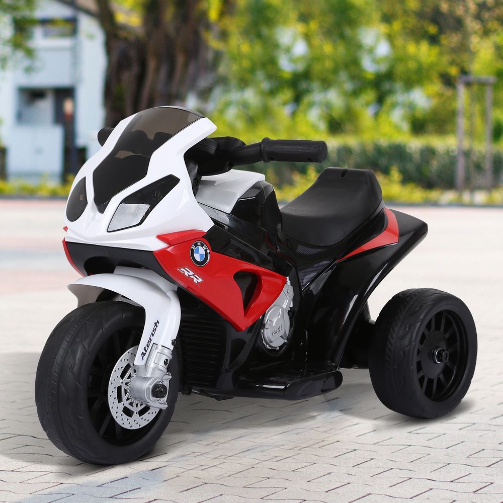 Electric Kids Ride on Motorcycle BMW Liscensed w/ Headlights Music Red - anydaydirect