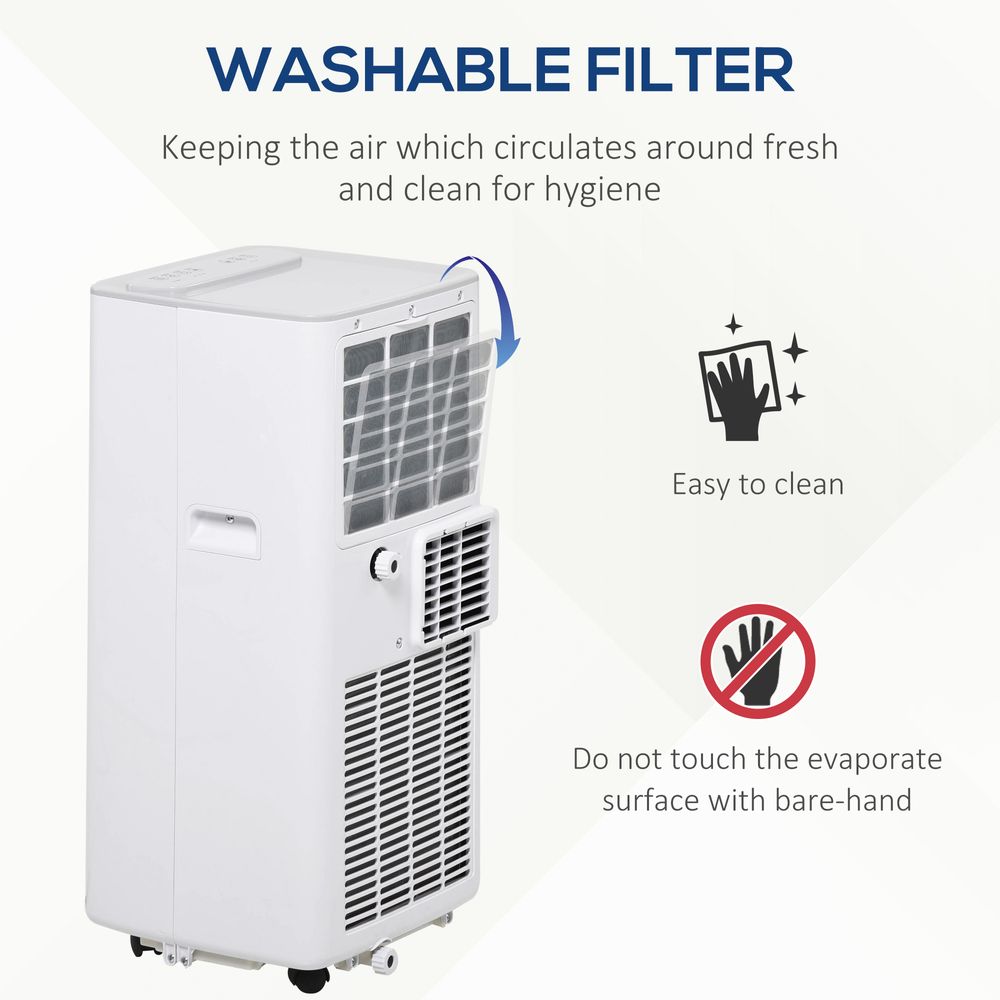 5000BTU Portable Air Conditioner 4 Modes LED Display Timer Home Office HOMCOM - anydaydirect