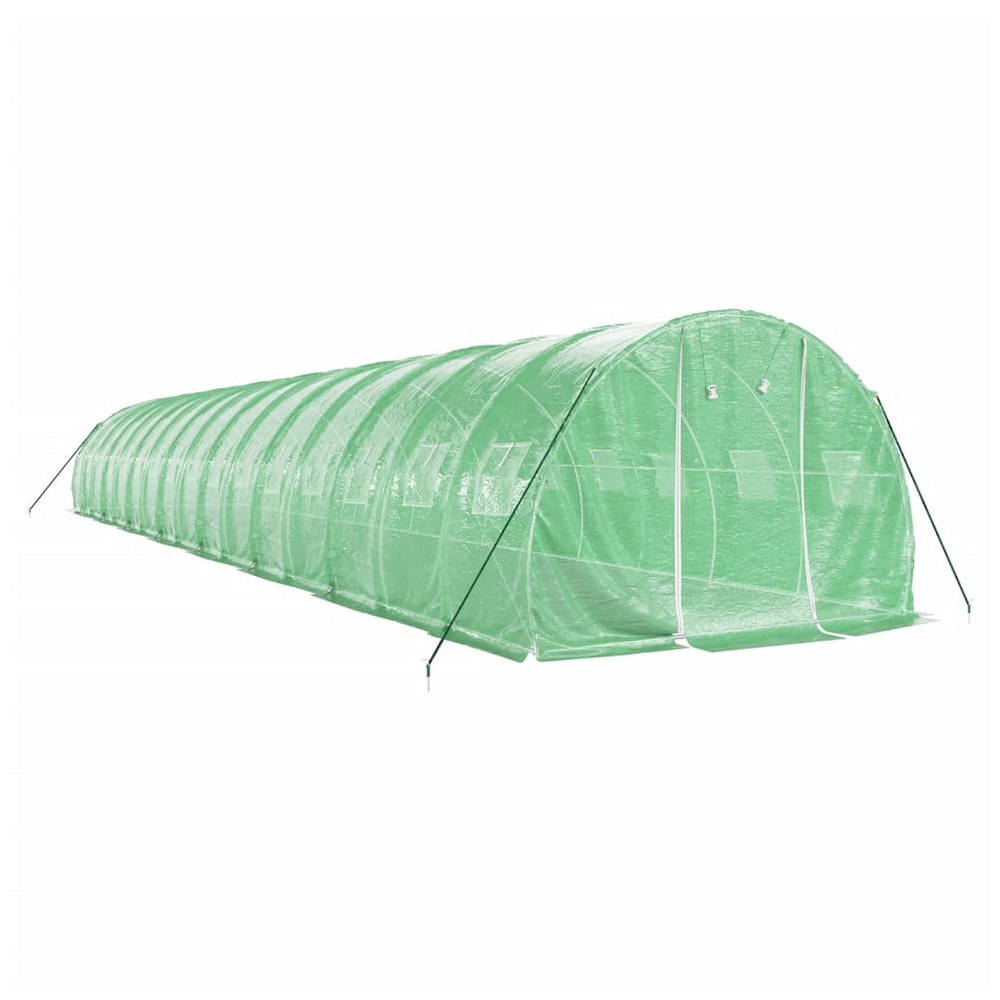 vidaXL Greenhouse with Steel Frame Green 48 m² 16x3x2 m - anydaydirect